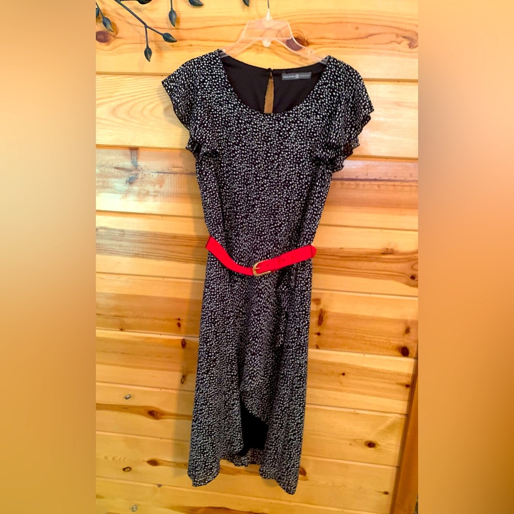 Hi-low Dress with Flutter Sleeves